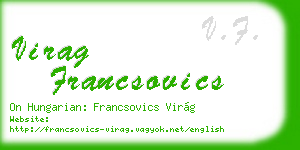 virag francsovics business card